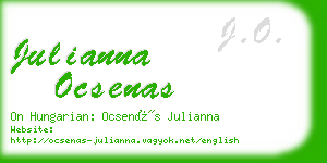 julianna ocsenas business card